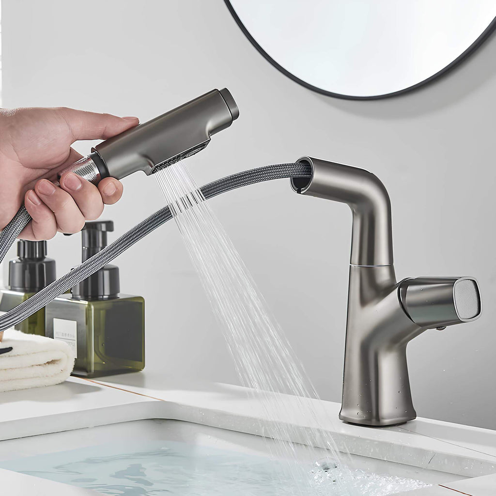 Robinet lavabo orientable avec douchette intégrée L'art du robinet