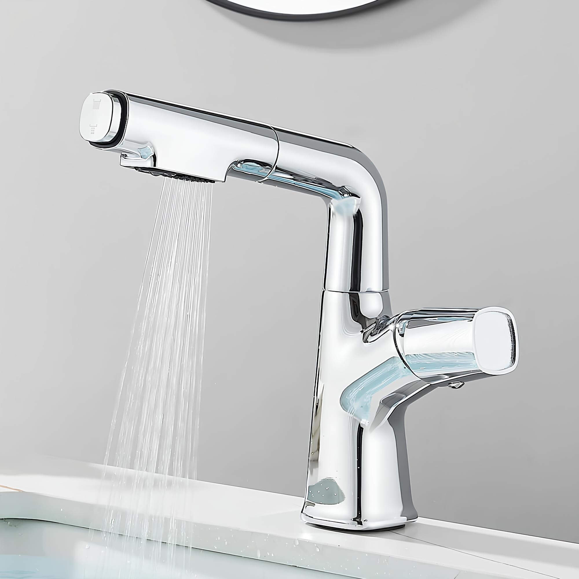 Robinet lavabo orientable avec douchette intégrée L'art du robinet