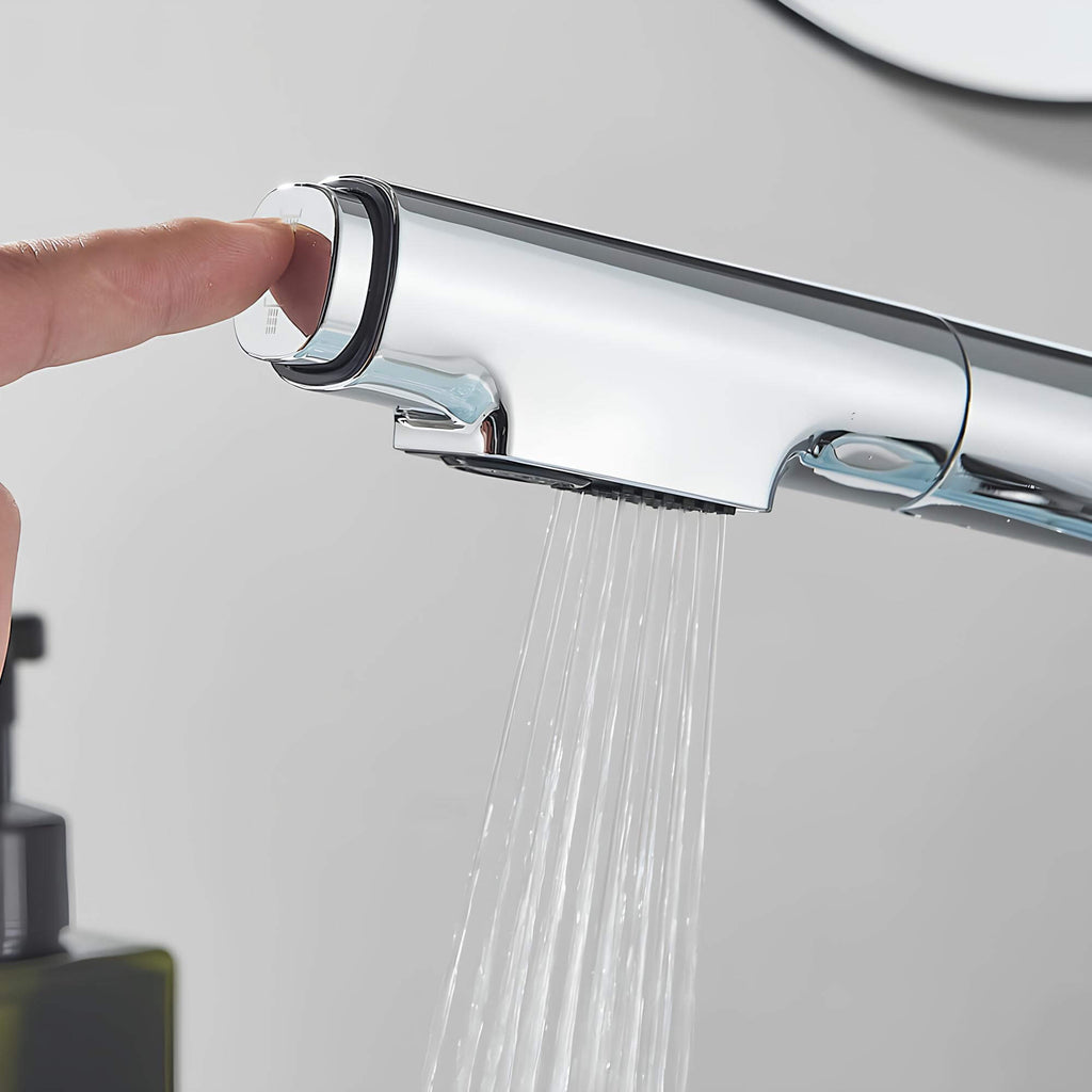 Robinet lavabo orientable avec douchette intégrée L'art du robinet