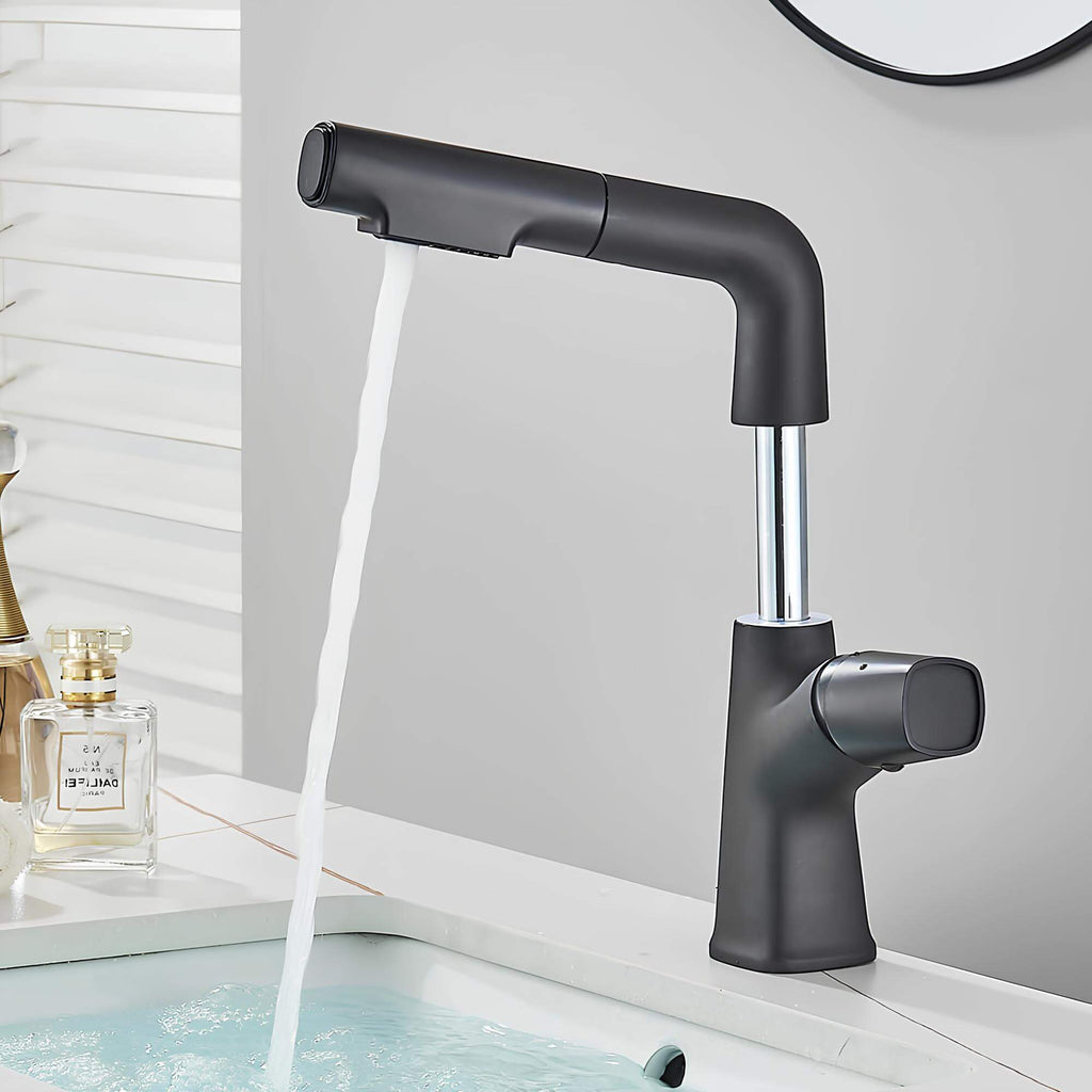 Robinet lavabo orientable avec douchette intégrée L'art du robinet