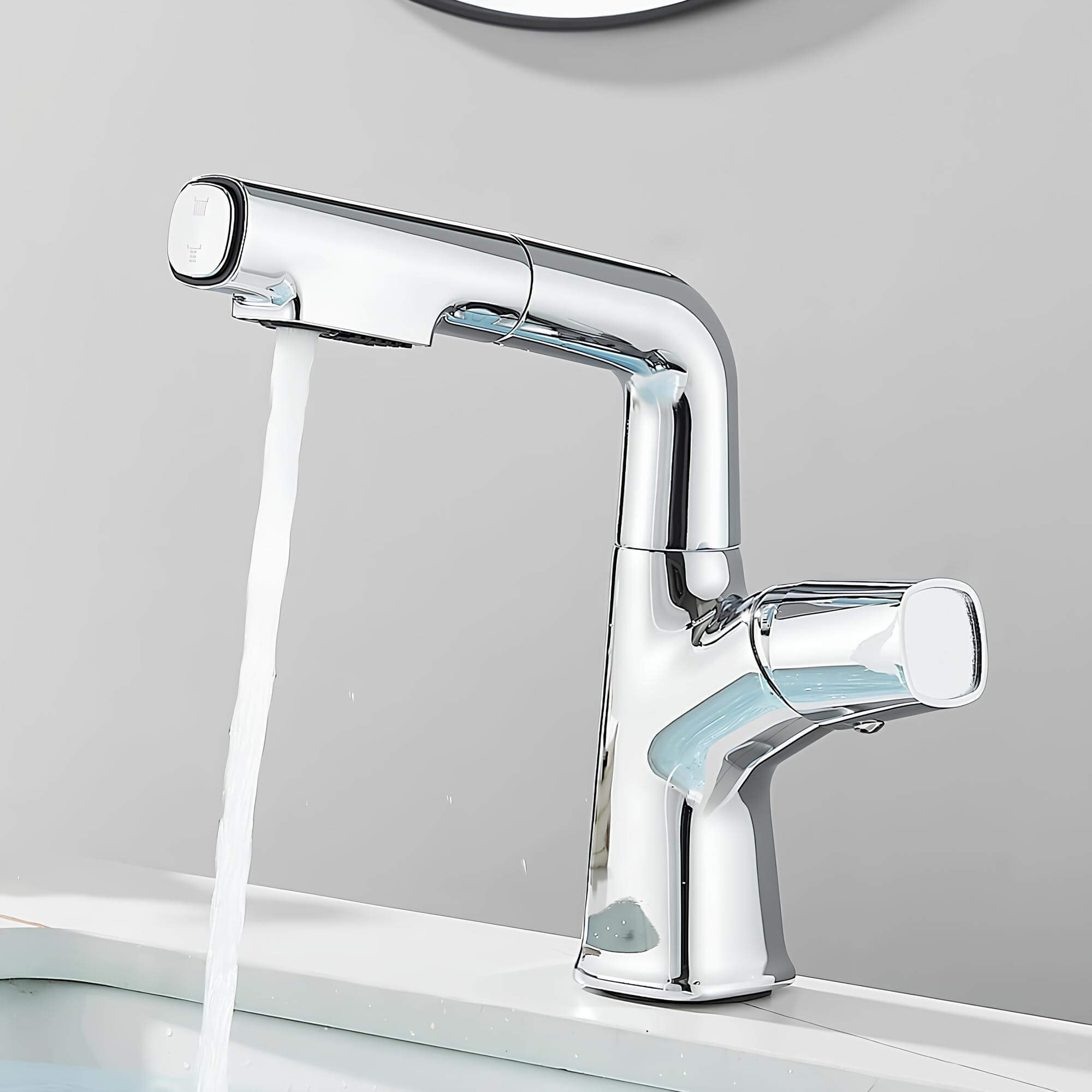 Robinet lavabo orientable avec douchette intégrée L'art du robinet