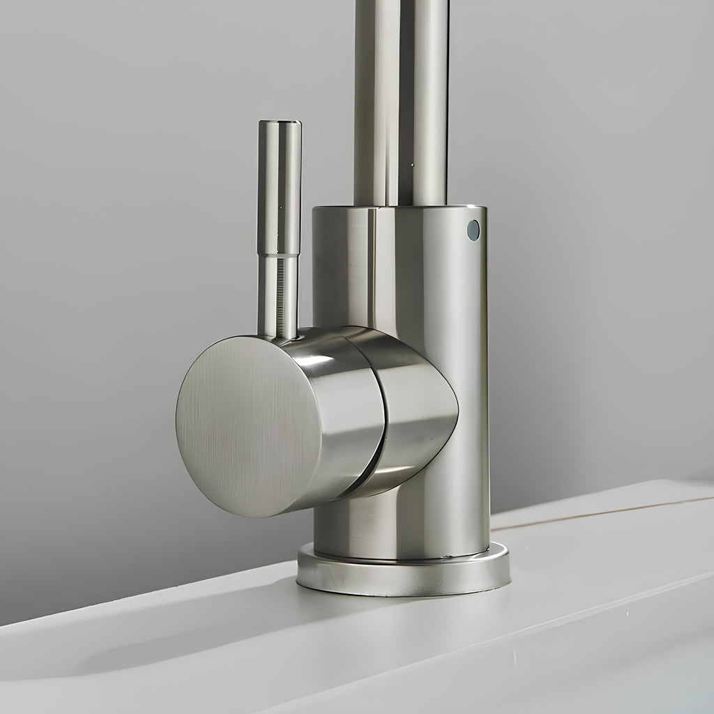 Robinet lavabo pivotant 360° acier inoxydable L'art du robinet