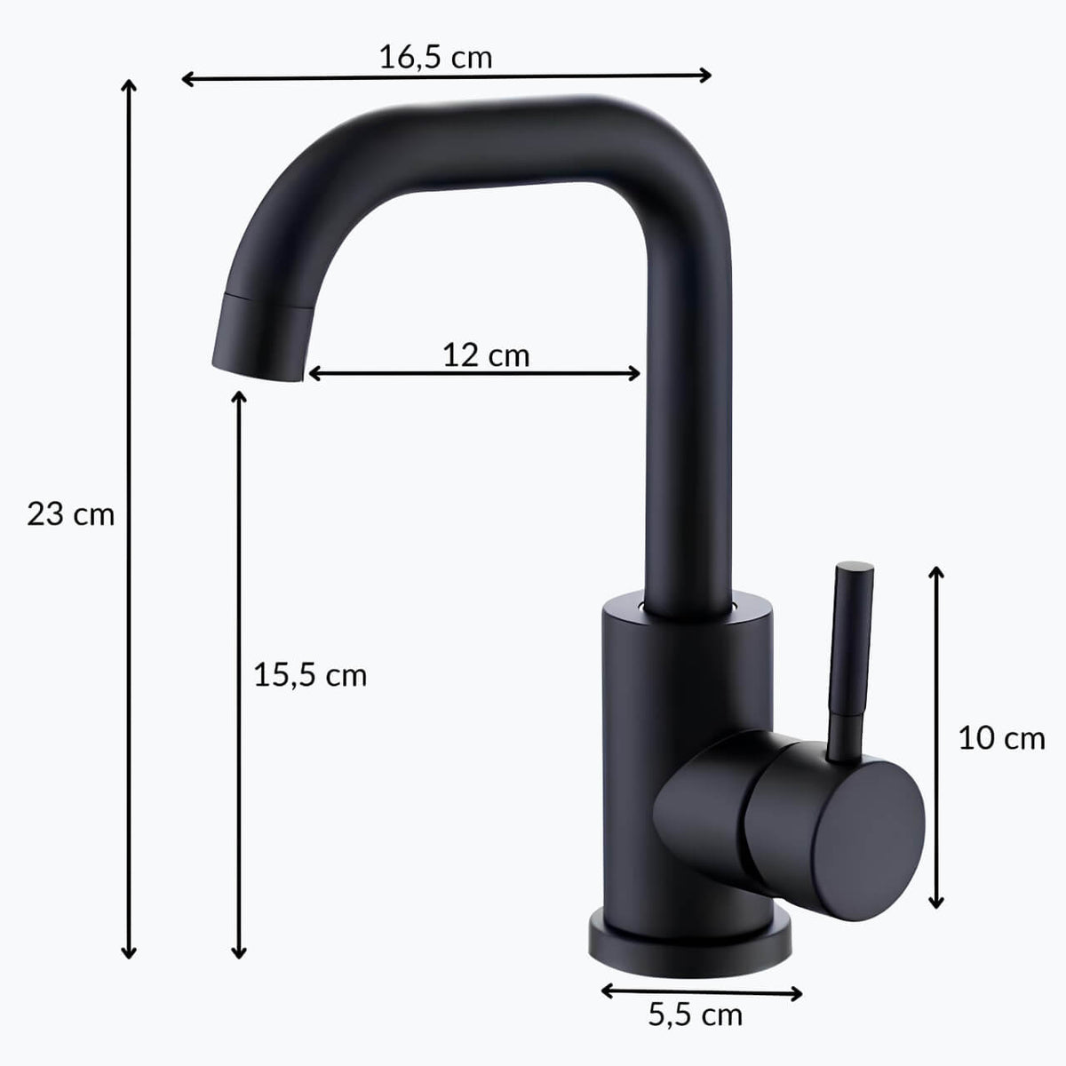 Robinet lavabo pivotant 360° acier inoxydable L'art du robinet