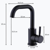 Robinet lavabo pivotant 360° acier inoxydable L'art du robinet