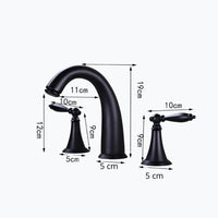 Robinet lavabo vintage 3 trous double poignée L'art du robinet