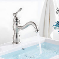 Robinet lavabo vintage laiton vieilli monocommande L'art du robinet