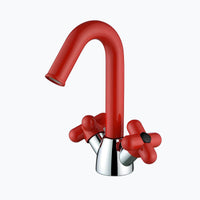 Robinet mélangeur lavabo double poignée contemporain L'art du robinet