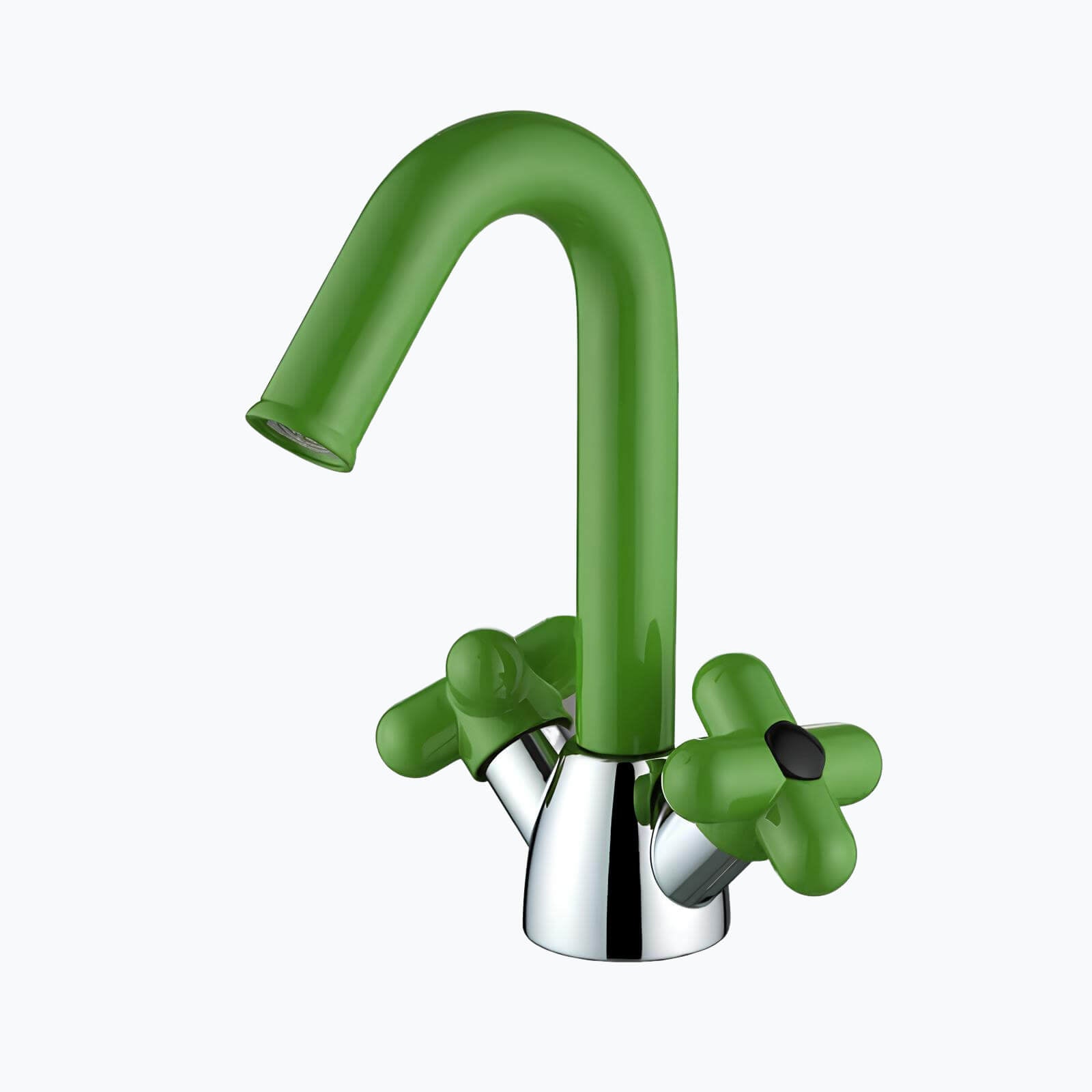 Robinet mélangeur lavabo double poignée contemporain L'art du robinet