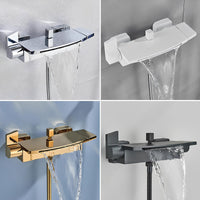 Robinet mitigeur baignoire noir mat cascade et douchette L'art du robinet