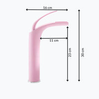 Robinet mitigeur cascade rose en laiton pour lavabo L'art du robinet