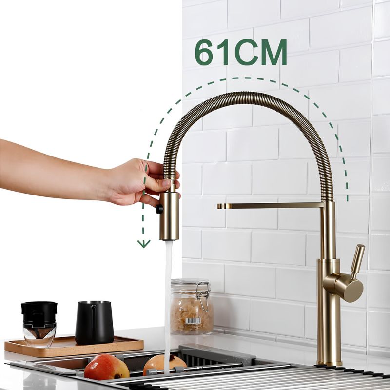 Robinet mitigeur cuisine bec escamotable rotation 360° L'art du robinet