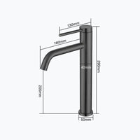 Robinet mitigeur inox brossé bec arrondi salle de bain L'art du robinet