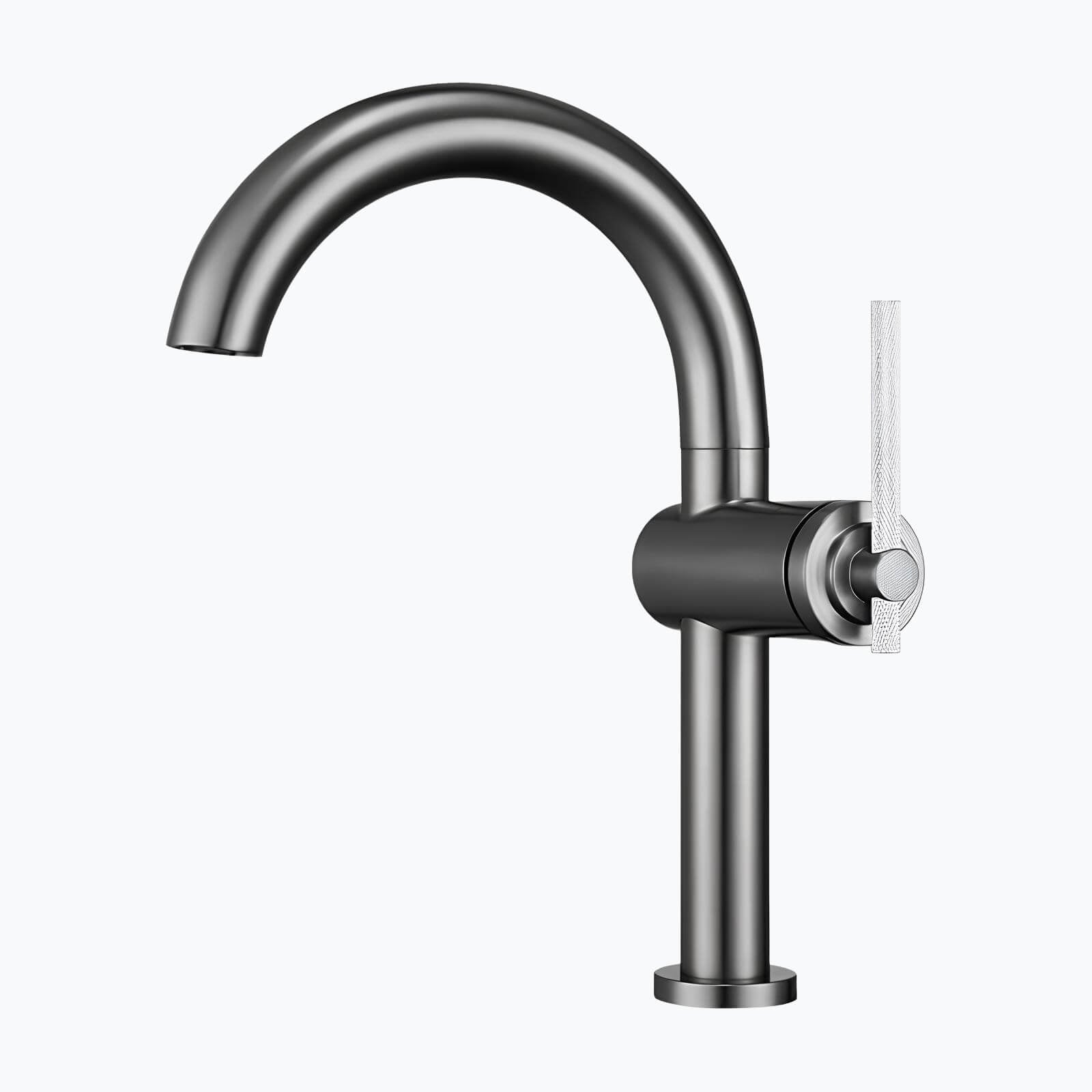 Robinet mitigeur laiton bec rotatif 360° brossé L'art du robinet