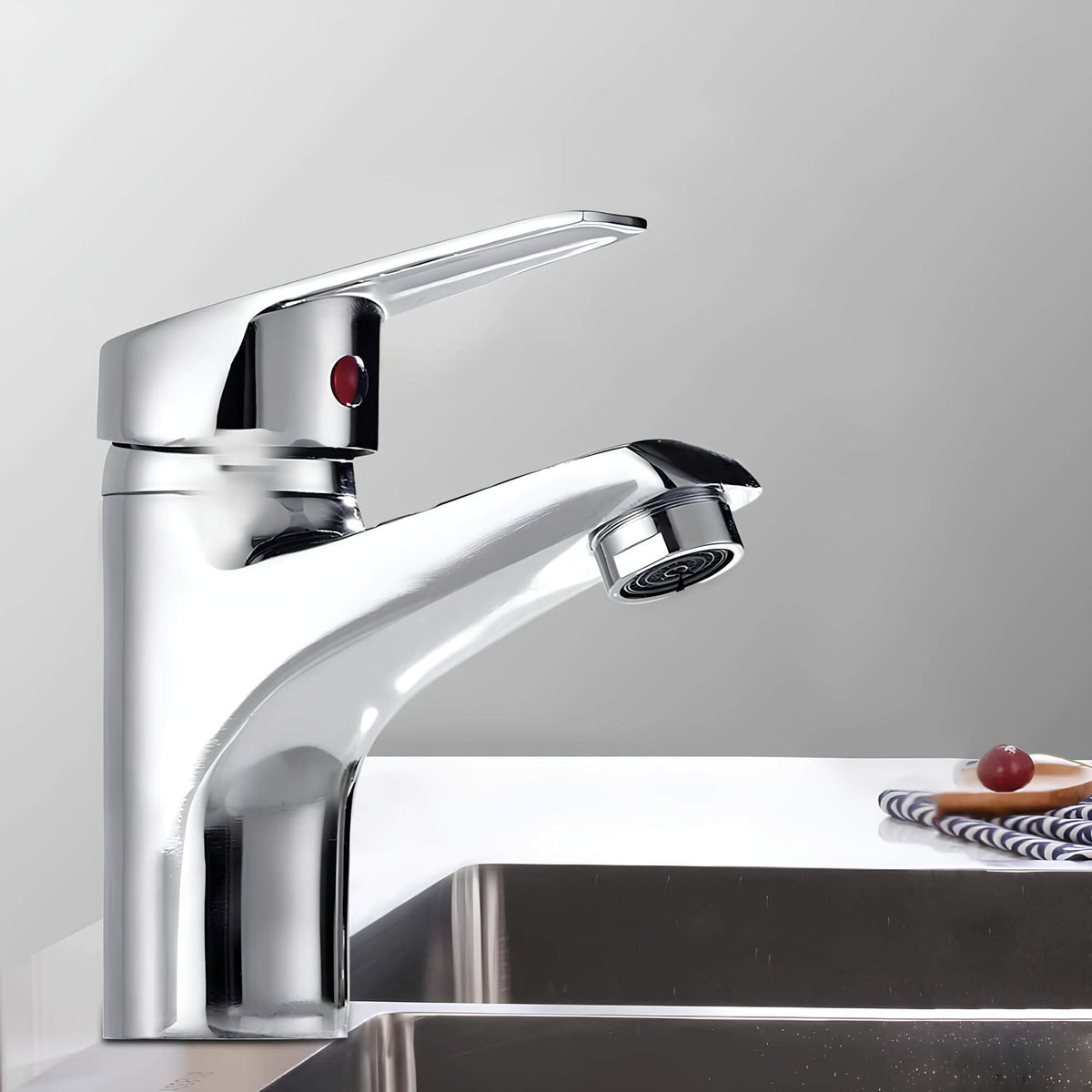 Robinet mitigeur monotrou lavabo chrome L'art du robinet