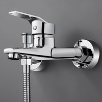 Robinet mitigeur mural bouton-poussoir chrome L'art du robinet
