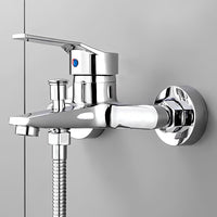 Robinet mitigeur mural bouton-poussoir chrome L'art du robinet