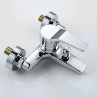 Robinet mitigeur mural bouton-poussoir chrome L'art du robinet