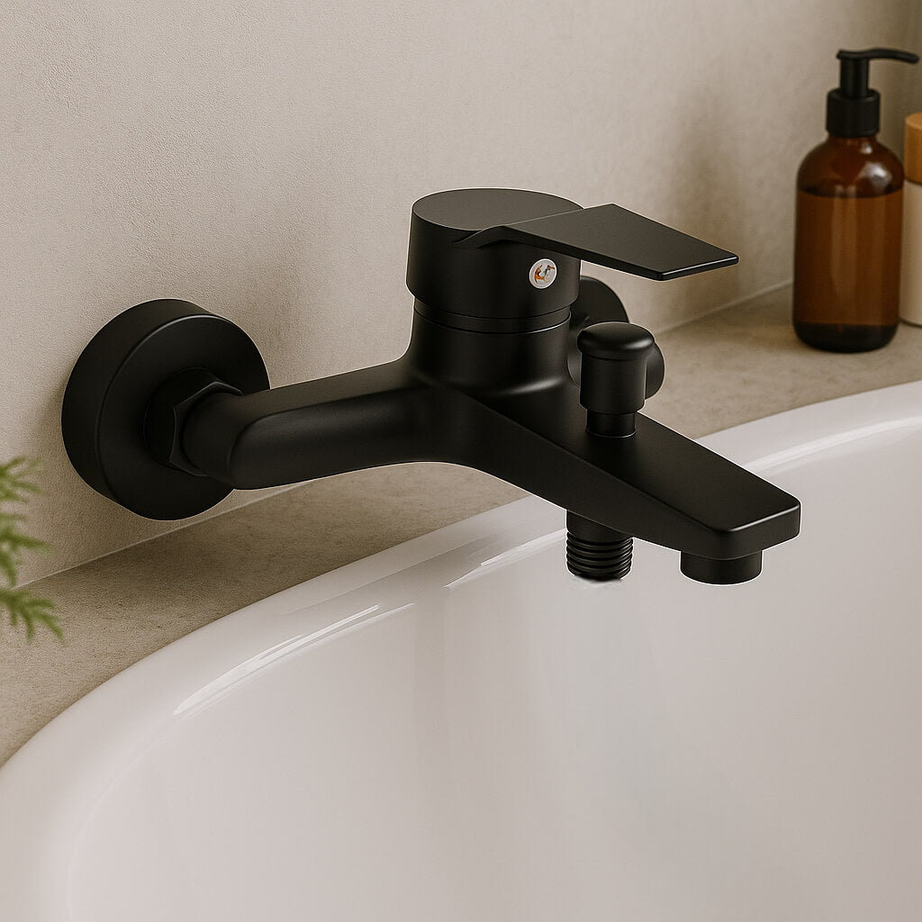 Robinet mitigeur mural douche baignoire acier inoxydable brossé L'art du robinet