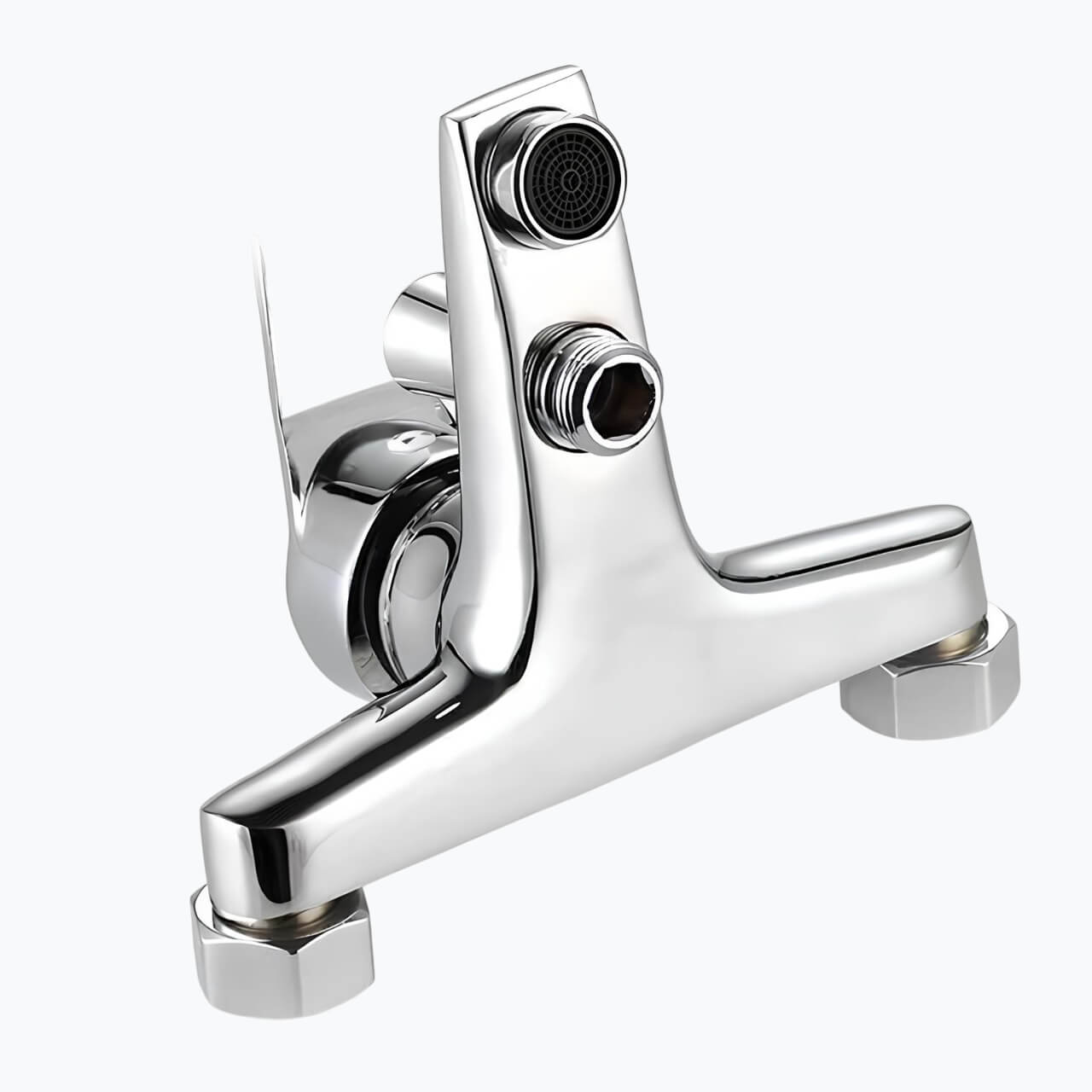 Robinet mitigeur mural douche baignoire acier inoxydable brossé L'art du robinet