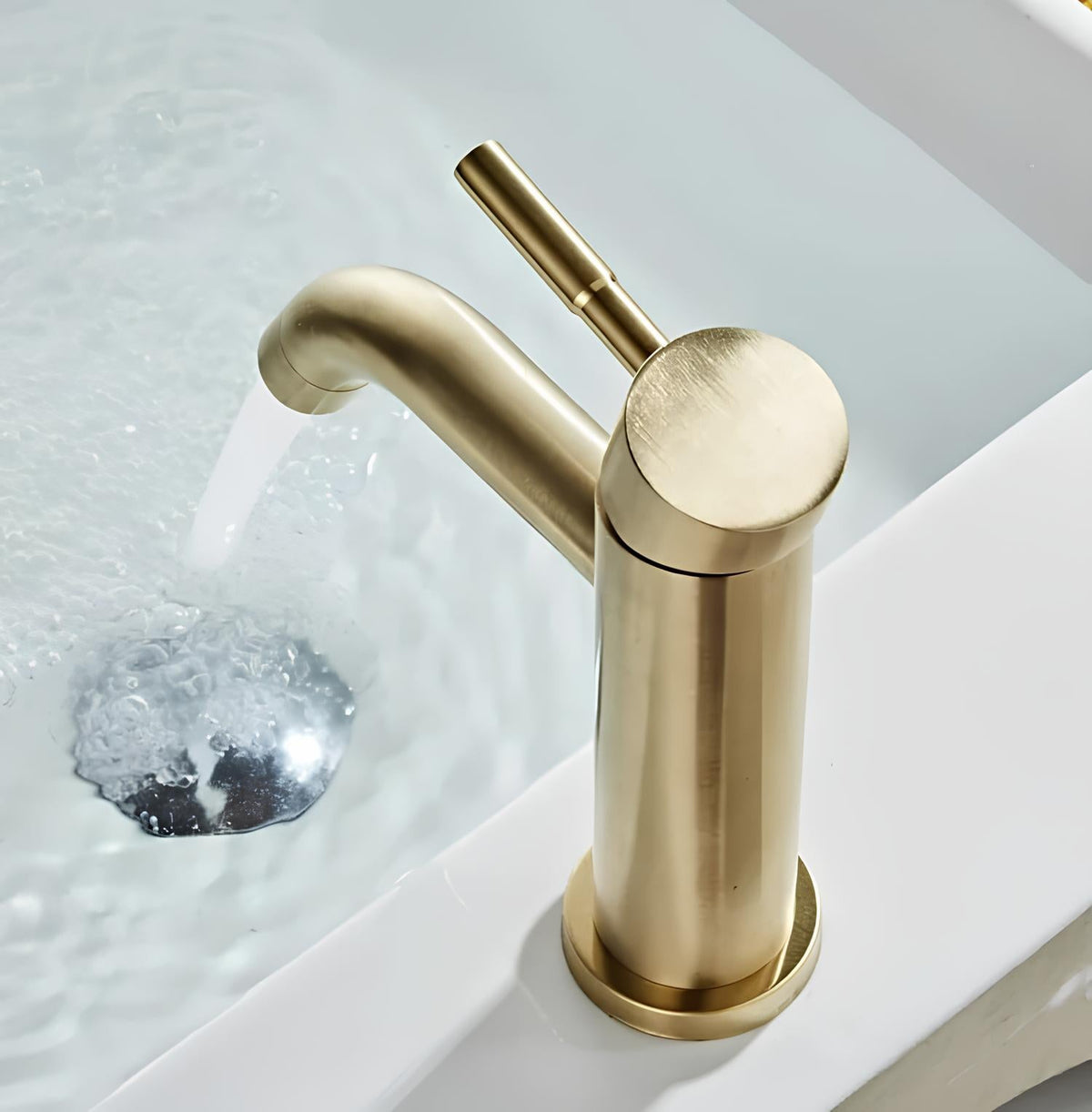 Robinet mitigeur or brossé inox L'art du robinet