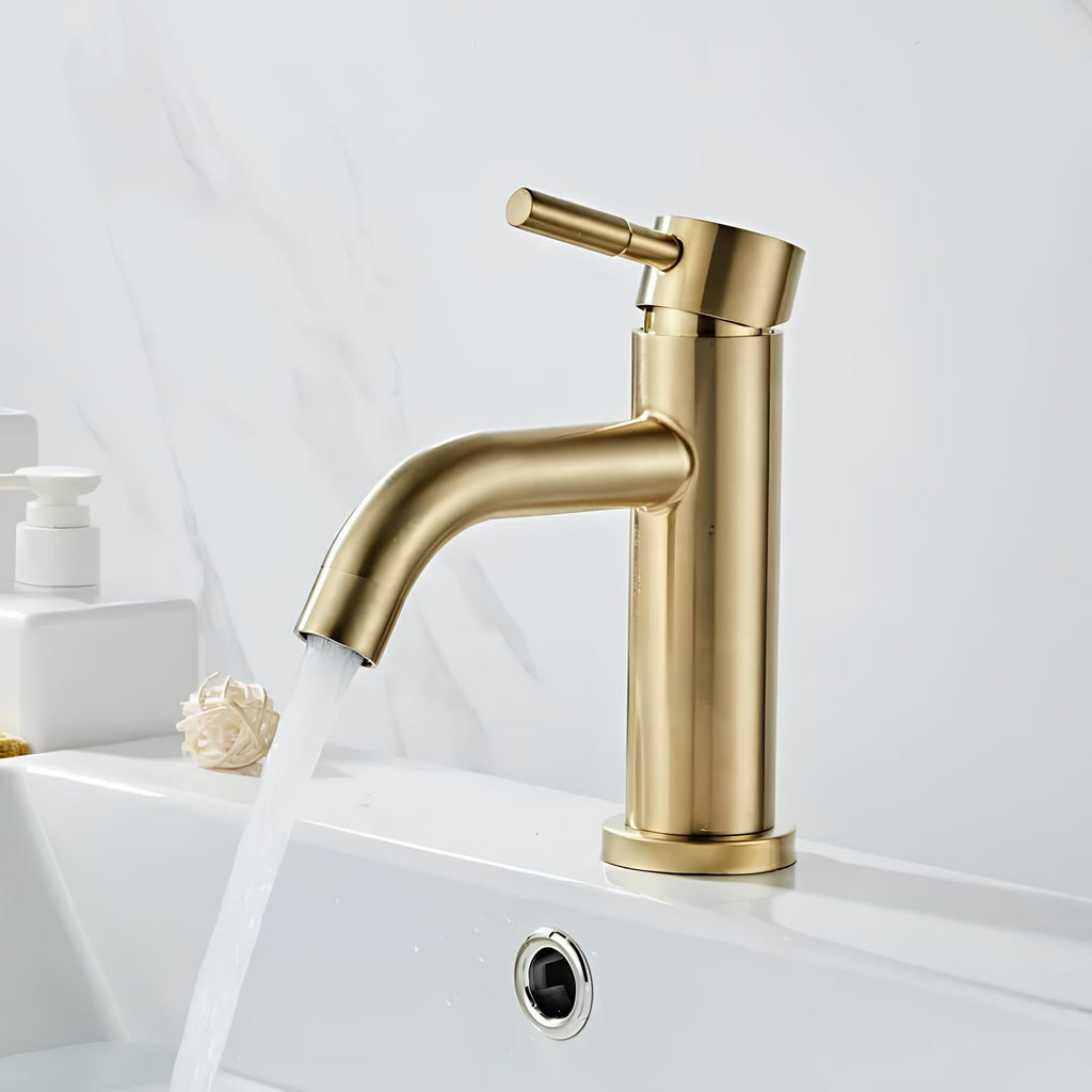 Robinet mitigeur or brossé inox L'art du robinet