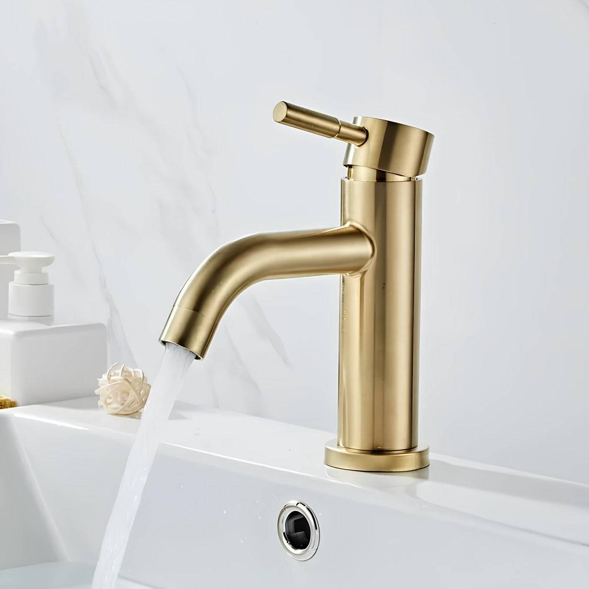 Robinet mitigeur or brossé inox L'art du robinet