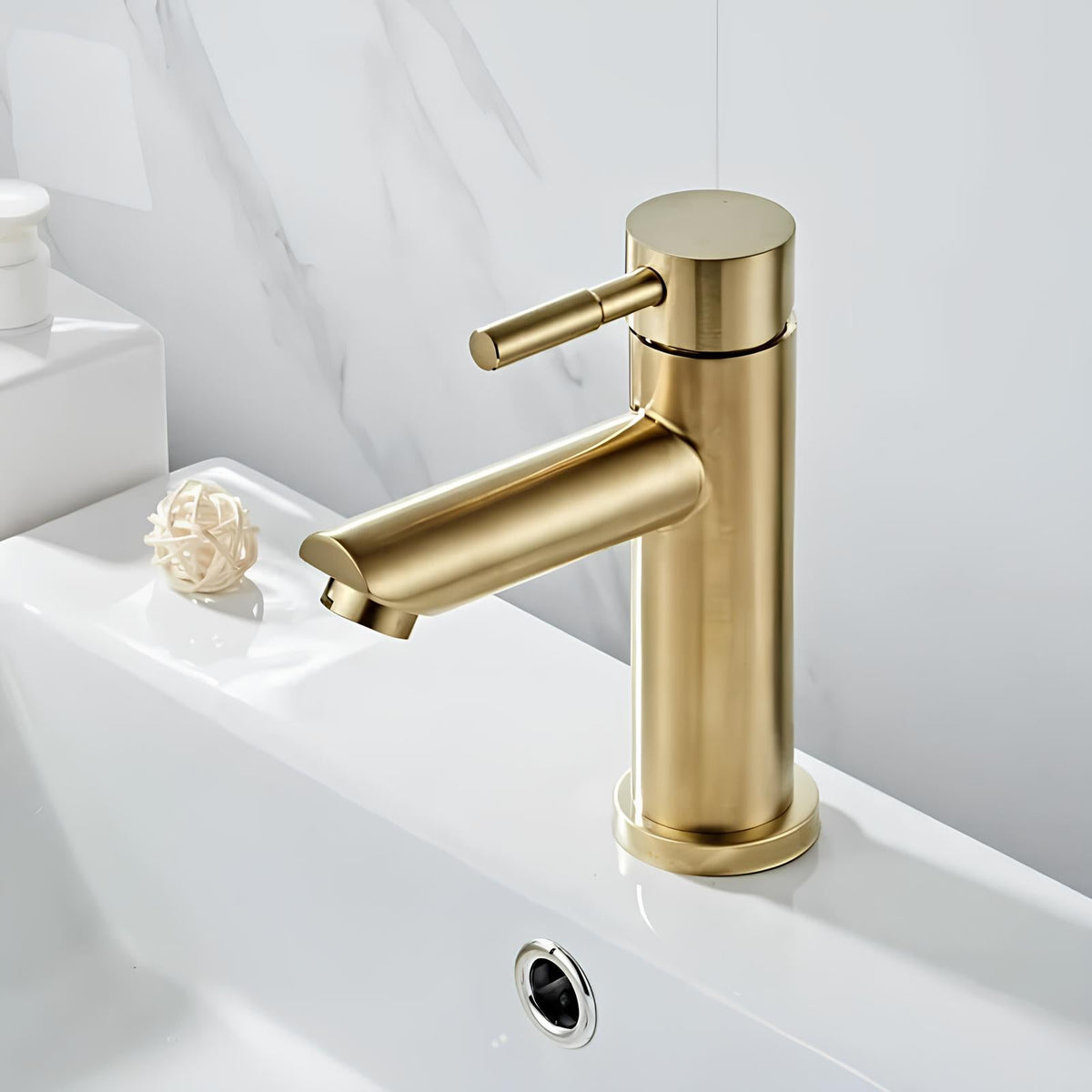 Robinet mitigeur or brossé inox L'art du robinet