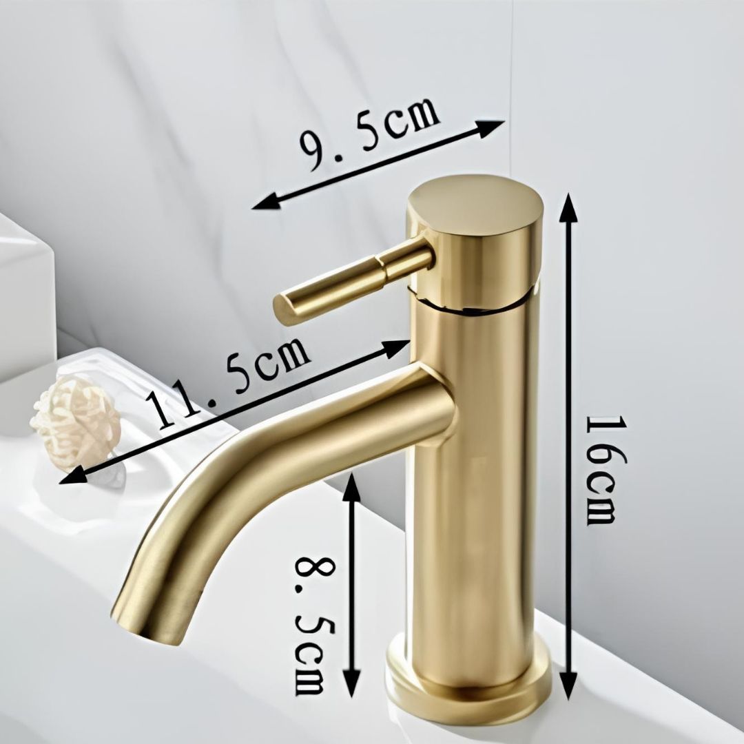 Robinet mitigeur or brossé inox L'art du robinet