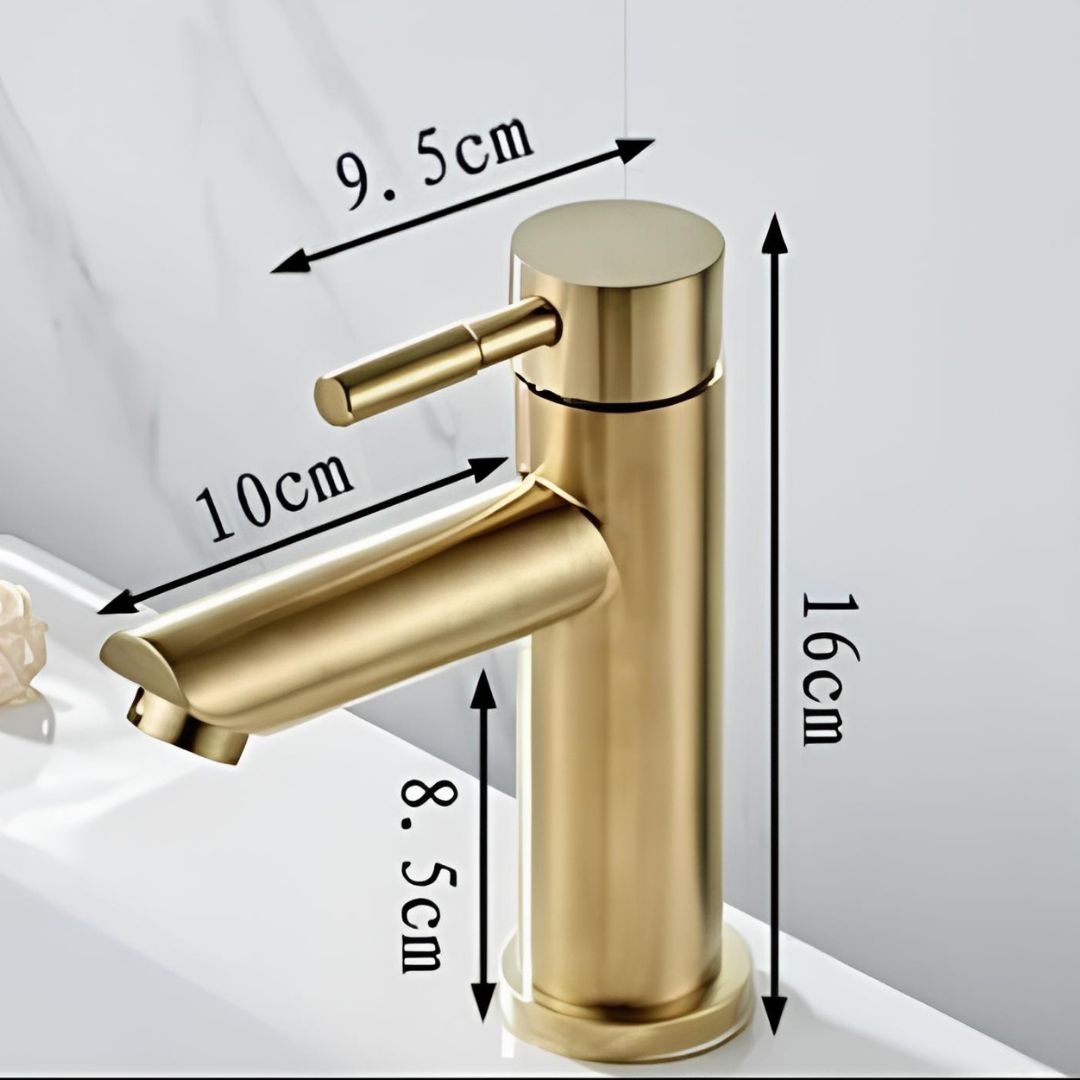 Robinet mitigeur or brossé inox L'art du robinet