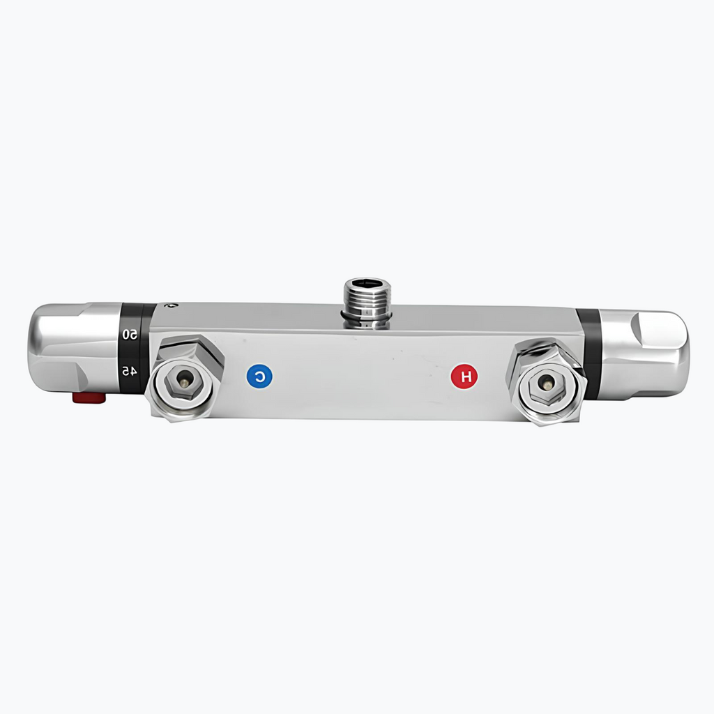Robinet mitigeur thermostatique chrome salle de bain L'art du robinet