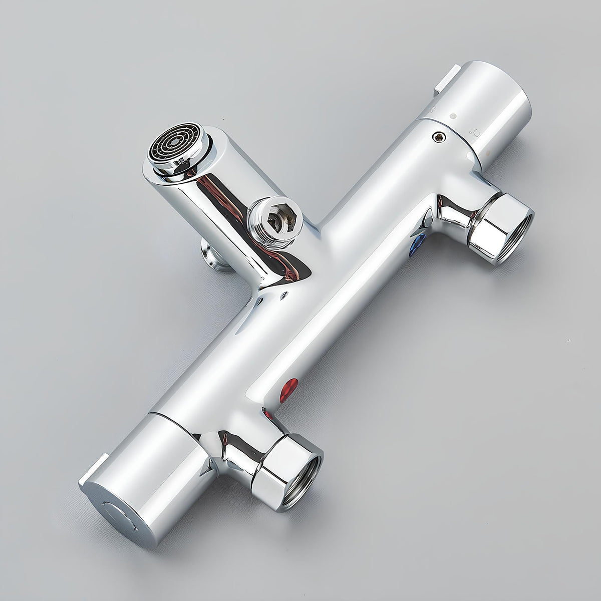 Robinet mitigeur thermostatique laiton poli design L'art du robinet