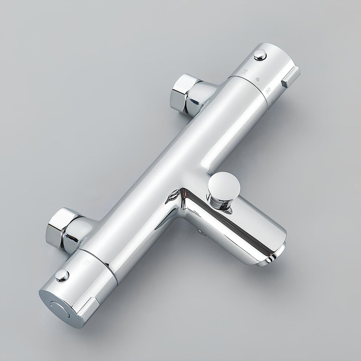 Robinet mitigeur thermostatique laiton poli design L'art du robinet