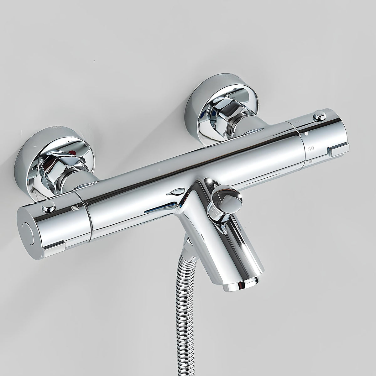 Robinet mitigeur thermostatique laiton poli design L'art du robinet