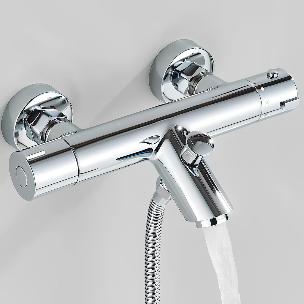 Robinet mitigeur thermostatique laiton poli design L'art du robinet