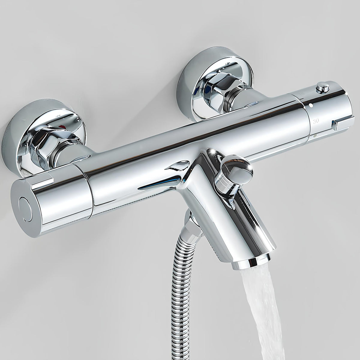 Robinet mitigeur thermostatique laiton poli design L'art du robinet