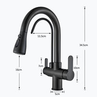 Robinet cuisine extractible avec filtre intégré bicolore