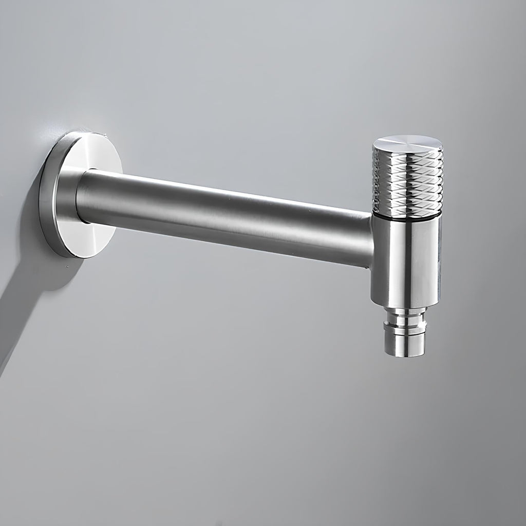 Robinet mural acier inoxydable eau froide intérieur extérieur L'art du robinet