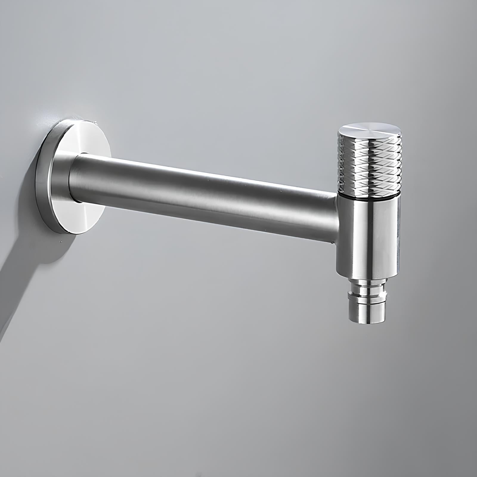 Robinet mural acier inoxydable eau froide intérieur extérieur L'art du robinet