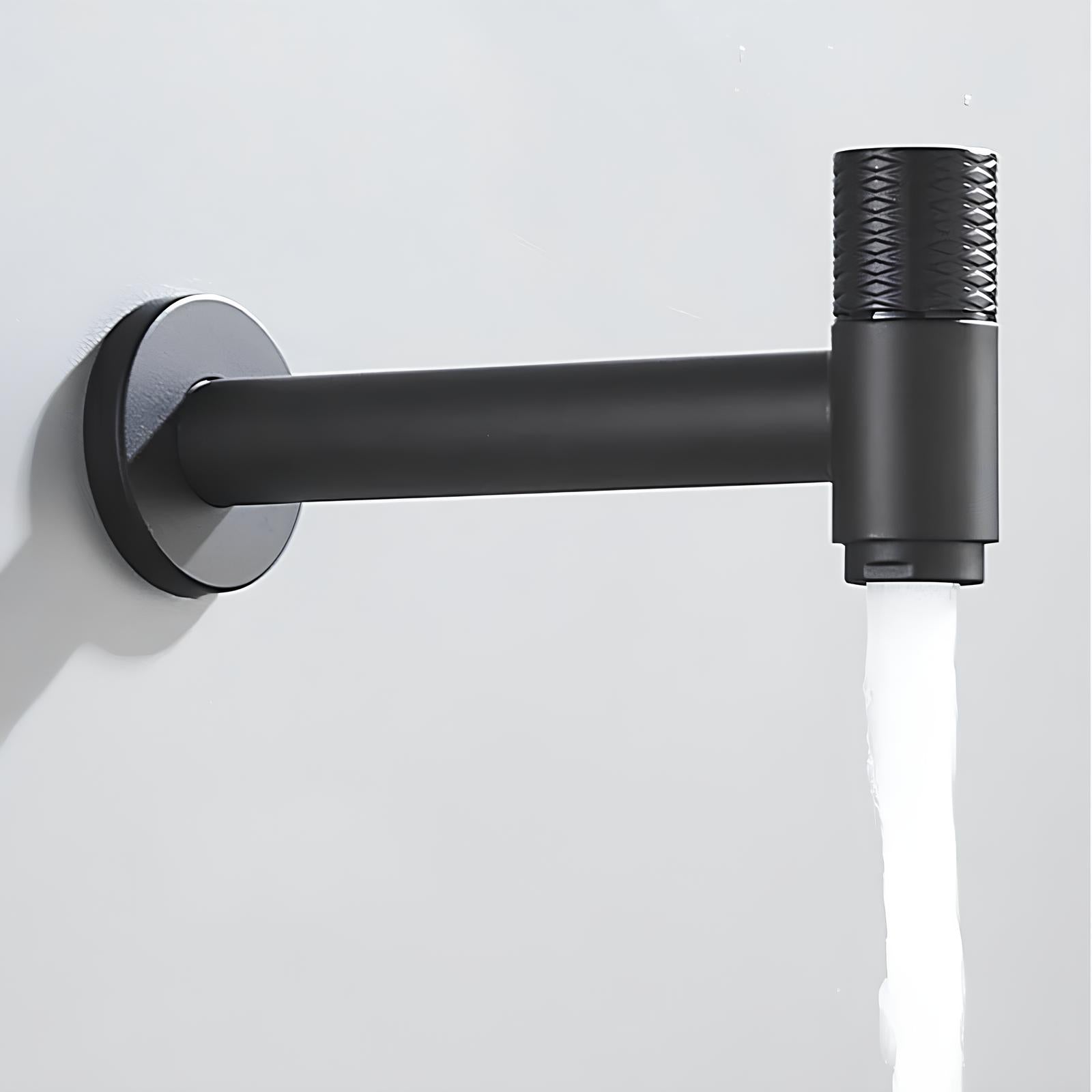 Robinet mural acier inoxydable eau froide intérieur extérieur L'art du robinet