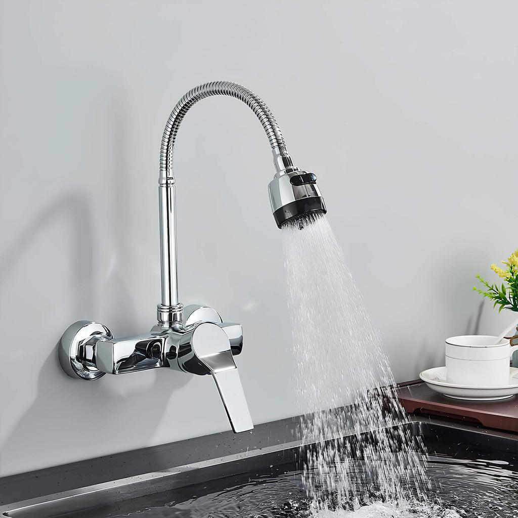 Robinet mural cuisine 2 fonctions bec orientable L'art du robinet