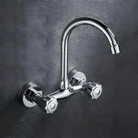 Robinet mural cuisine acier inoxydable bec rotatif L'art du robinet