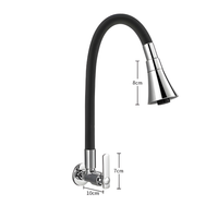 Robinet mural cuisine eau froide - Bec flexible 360° L'art du robinet