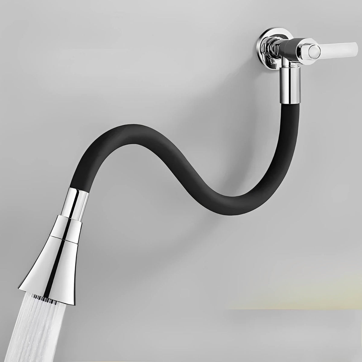 Robinet mural cuisine eau froide - Bec flexible 360° L'art du robinet