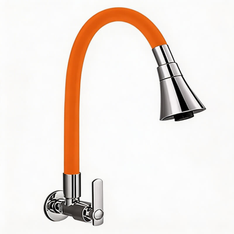 Robinet mural cuisine eau froide - Bec flexible 360° L'art du robinet