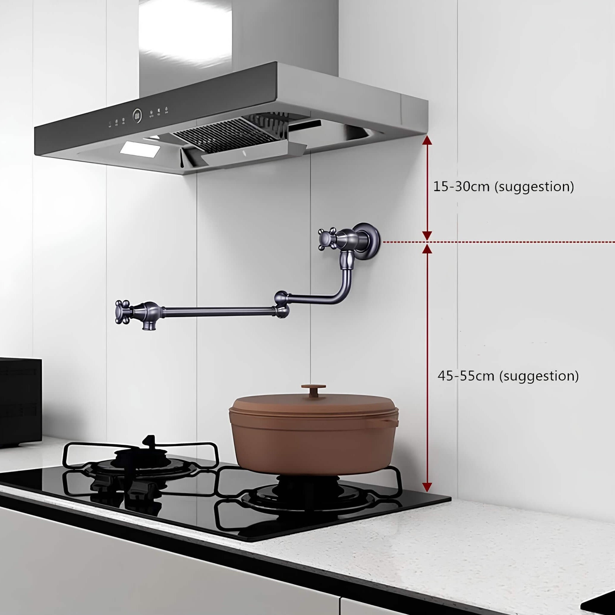 Robinet mural cuisine laiton bec pliable eau froide L'art du robinet