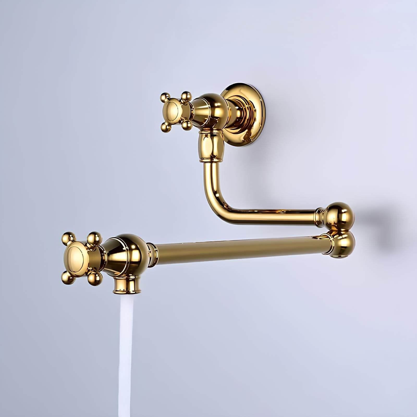 Robinet mural cuisine laiton bec pliable eau froide L'art du robinet