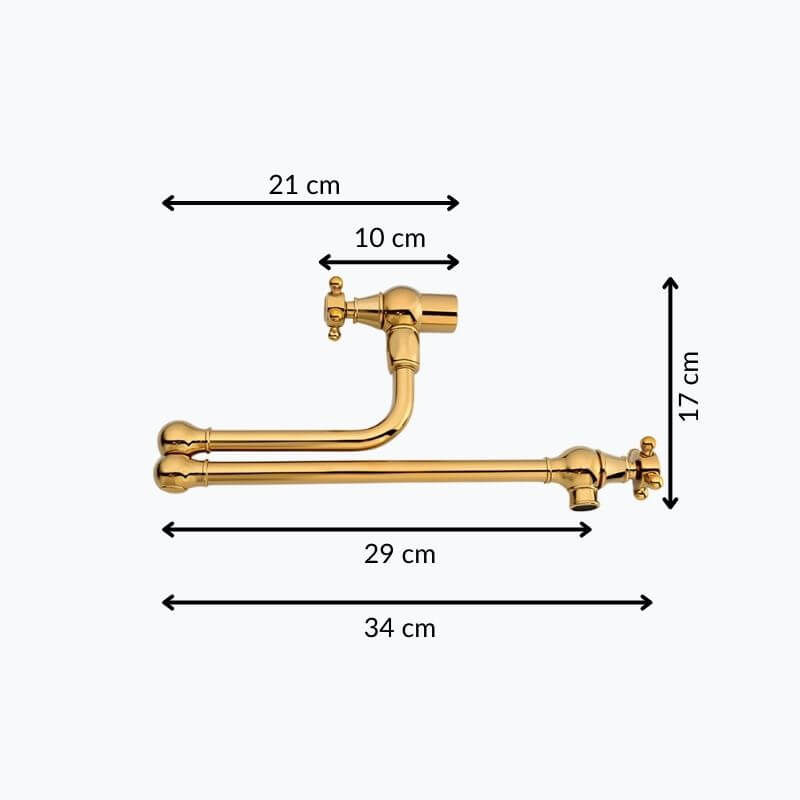Robinet mural cuisine laiton bec pliable eau froide L'art du robinet
