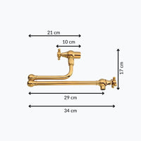 Robinet mural cuisine laiton bec pliable eau froide L'art du robinet