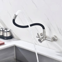 Robinet mural cuisine mitigeur col pliable 360° L'art du robinet