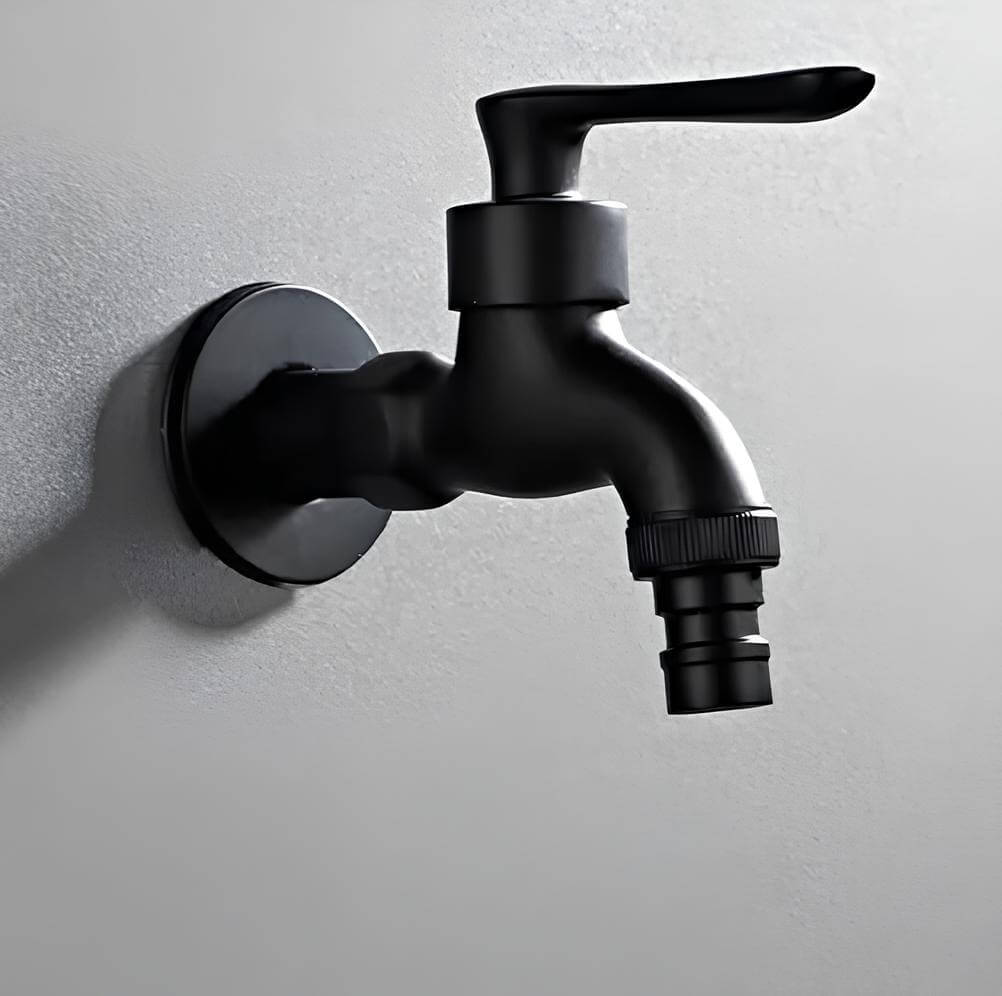 Robinet mural extérieur noir eau froide L'art du robinet